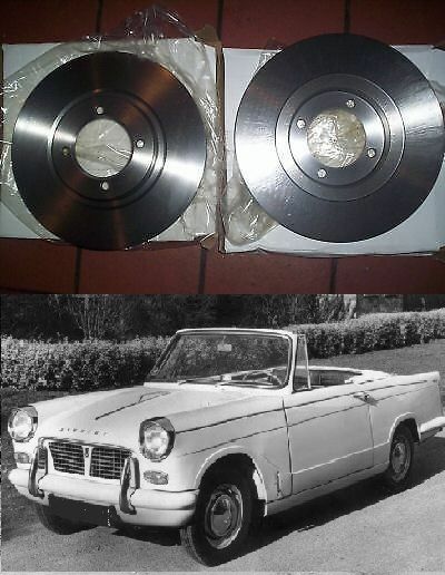 FRONT BRAKE DISCS x2 (Triumph Herald) (1965- 71) 